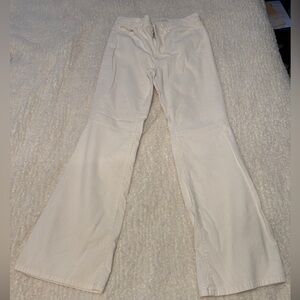 LOFT Off-White Corduroy Trousers Size 10